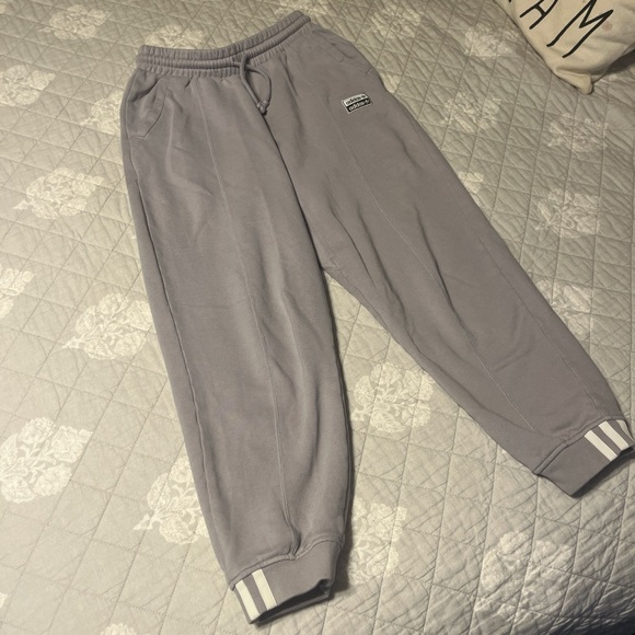 Lilac Adidas Brand with the Three Stripes Joggers - Picture 3 of 6